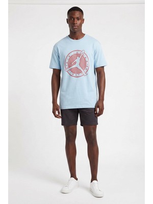 Usa Basketball Jordan Flight Club Mavi Oversize Erkek T-Shirt 141374