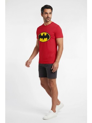 Usa Future Gen Batman Kırmızı Dar Kalıp Erkek T-Shirt 142074
