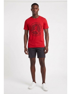 Usa Basketball Jordan Flight Club Kırmızı Dar Kalıp Erkek T-Shirt 141379