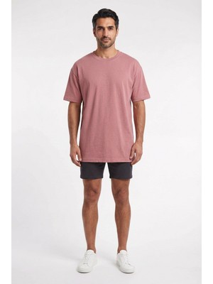 Lixa Basic Pembe Oversize Erkek T-Shirt 141051