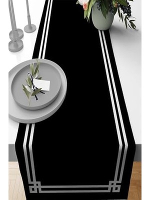 Vavis 40X140CM Premium Tay Tüyü Dokuma Leke Tutmaz Kumaş Masa Örtüsü Köşeli Runner RNR126