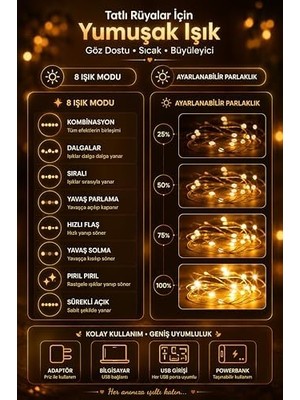 Vavis 8 Mod Perde Ledi 300 LED 3X3M 10 Sarkıt LED Yılbaşı Oda Dekoru Kumandalı Peri Perde LED