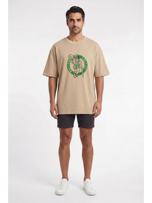 Lixa Future Gen Celtic Krem Oversize Erkek T-Shirt 142548