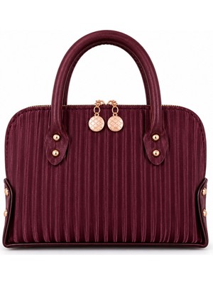 Bag Molly Kadın Askılı El ve Omuz Çantası 3 Boyut Bordo