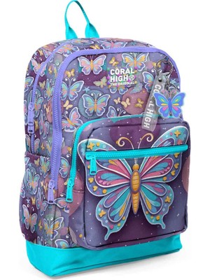 Coral High Kelebek Desenli Okul Çantası 33206