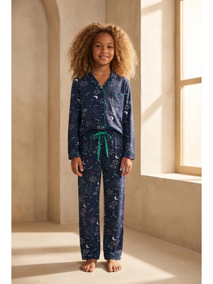 Katia & Bony Kız Çocuk Blue Harmony Pijama Takımı Lacivert