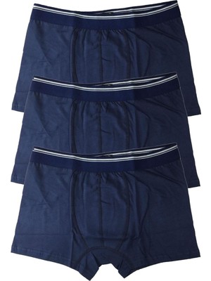 Berrak Erkek Likralı Boxer 3 Lü Paket 1097-LACİVERT-XL