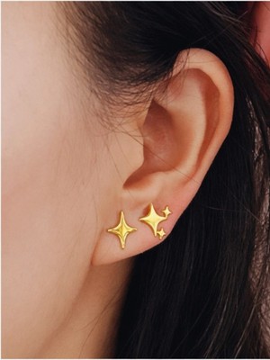 Atalya Accessory Gold Renk Minimal Yıldız Modeli Çelik Kadın Küpe