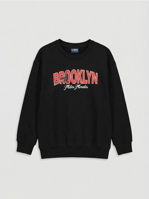 Lc Waikiki Yeni Sezon Bisiklet Yaka Spider-Man Baskılı Erkek Çocuk Sweatshirt