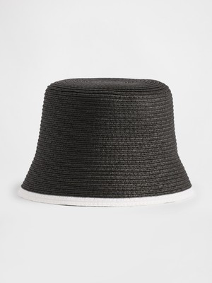 Gap Kadın Siyah Straw Bucket Şapka