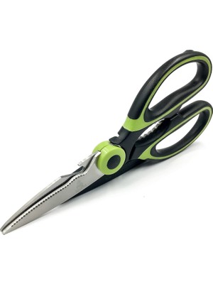 OEM Yeşil Ağır Hizmet Tipi Mutfak Makası, Çok Amaçlı Keskin Paslanmaz Çelik Makas, Tavuk, Balık, Et, Sebzeler, Otlar, Barbekü, Çiçekler, Kuruyemişler Için Mutfak Makası
