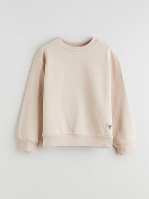 Lc Waikiki Yeni Sezon Bisiklet Yaka Fiyonk Detaylı Kız Çocuk Kalın Sweatshirt