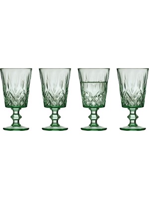 EstoreBox Lyngby Glas Sorrento Şarap Kadehi 4 Adet 29 cl Yeşil