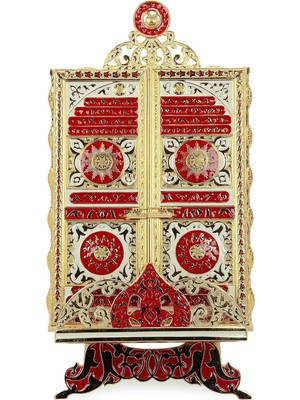 EstoreBox Ayaklı Mineli Kuranı Kerim Muhafaza Kabı Gold