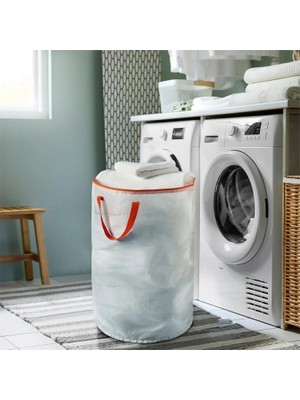 Ikea Pärkla Çamaşır Torbası, Beyaz, 70 Lt