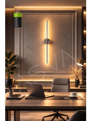 Asva Aydınlatma 70 cm Krom Pilli Amber LED Modern Aplik Dekoratif