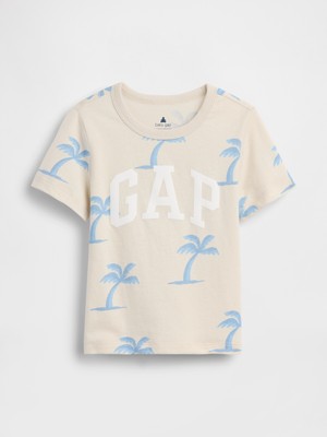 Gap Erkek Bebek Ekru Grafik Logo T-Shirt