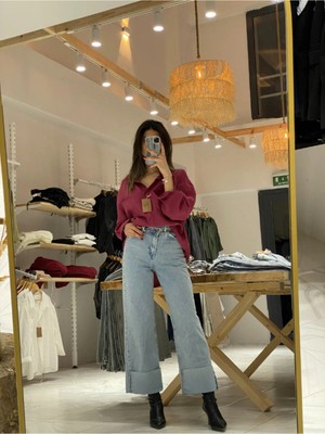 Bellavita Botuique Geniş Paça Kıvrık Kesim Jean