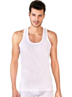 Berrak Erkek Beyaz  Askılı Atlet  5'li Paket 1004-BEYAZ-XL