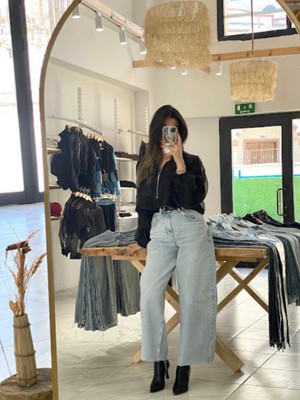 Bellavita Botuique Açık Mavi Geniş Paça Jean