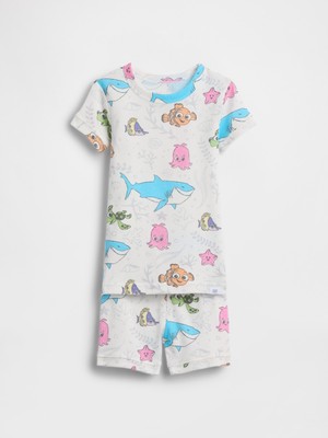 Gap Bebek Beyaz Organik Brushed Pamuk Şort Pijama Takımı