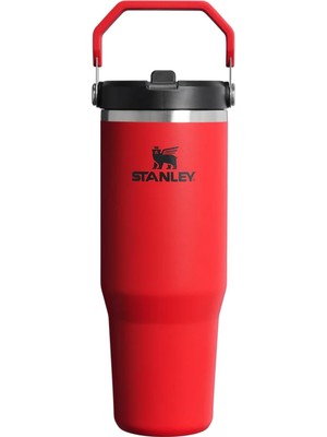 EstoreBox The Iceflow Flip Straw Pipetli Termos Bardak 0.89 Lt Chili Black, 10-13424-0209
