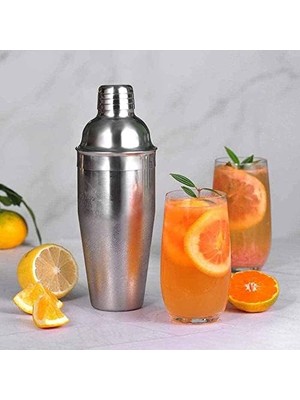 Mabelme Store Çelik Kokteyl Shaker - Meyve Suyu Shaker - Kokteyl Karıştırıcı, 750 ml