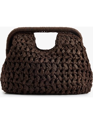 Koton Zincir Askılı Hasır Clutch Çanta