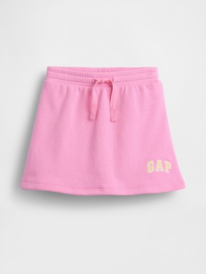 Gap Kız Bebek Pembe Logo Pull-On Fransız Havlu Kumaş Şort Etek