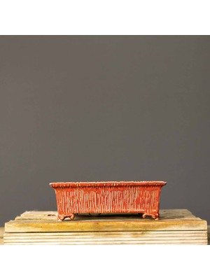 Seika Köşeli Bonsai Saksısı NO.124-SIRLI (24 Cm)