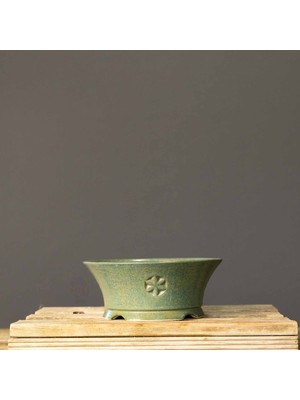 Seika Yuvarlak Bonsai Saksısı NO.120-SIRLI (21 Cm)
