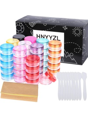 EstoreBox 50'li Paket Numune Kabı, 5g Boş Kozmetik Kapları Sıvı Losyon Numune Makyaj Saklama Için Plasti