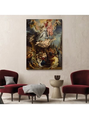 Uslucan Alışveriş Taç Giyme Törentablosu - Coronation Of The Virgin 1644 Diego Velázquez -6473