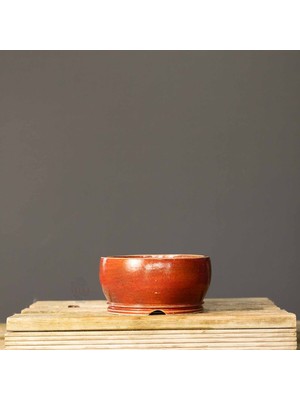Seika Yuvarlak Bonsai Saksısı NO.121-SIRLI (16 Cm)