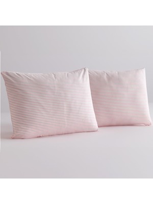 EstoreBox Soley | Mix & Match | Oriana |%100 Pamuklu 2’li Yastık Kılıfı Seti Pembe