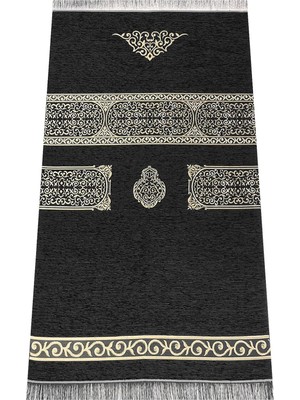EstoreBox Kabe Desenli Şönil Seccade - Siyah