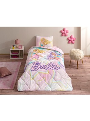 EstoreBox Taç Mermaid Standart Pamuk Nevresim Takımı, Pembe, Tek Kişilik