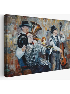 Uslucan Alışveriş Müzik Çalan Orkestra Dekoratif Duvar TABLOSU-3743