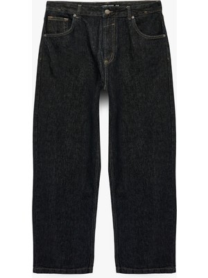 Koton Normal Bel Bol Pamuklu Cepli Super Baggy Jean Pantolon