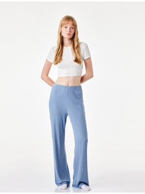 Koton Modal Kumaş Dokulu Bol Paça Pijama Altı