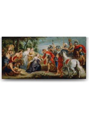 EstoreBox Peter Paul Rubens - The Meeting Of David Tablosu - 60X30CM