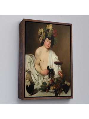 Uslucan Alışveriş Ahşap Çerçeveli Caravaggio - Bacchus TABLO-8074