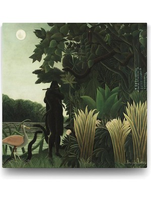 EstoreBox Henri Rousseau - Snake Charmer Tablosu - 100X100CM