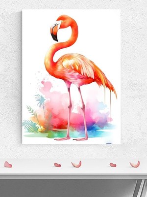 EstoreBox Postermanya (PSTER1820) Renkli Flamingo Hayvan Poster - Afiş - Dekoratif Duvar Posteri 60 x 90