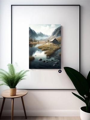 EstoreBox Postermanya (PSTER20834) Kuzey Huzuru Iskandinav Tarzı Poster 40 x 60