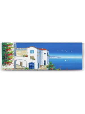 EstoreBox Santorini Deniz Manzara Tablosu - 90X30CM