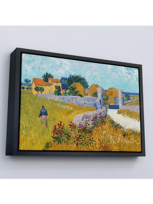 Uslucan Alışveriş Ahşap Çerçeveli Vincent Van Gogh Provence’de Çiftlik Evi TABLO-7168