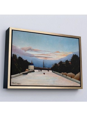 Uslucan Alışveriş Ahşap Çerçeveli Henri Julien Félix Rousseau - The Eiffel Tower Eyfel Kulesi TABLOSU-7042
