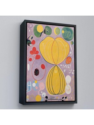 Uslucan Alışveriş Ahşap Çerçeveli Hilma Af Klint - Renkli Soyut TABLO-7315