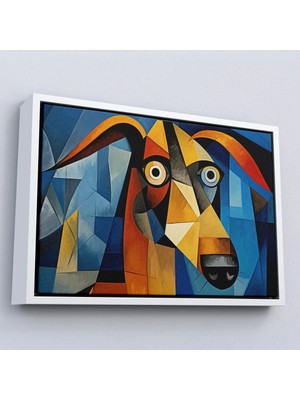 Uslucan Alışveriş Ahşap Çerçeveli Pablo Picasso Tarzında Soyut Köpek TABLOSU-7212